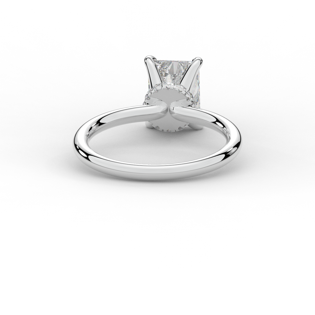 2.05CT.TW RADIANT LAB DIAMOND SOLITAIRE ENGAGEMENT RING - Nazarelle