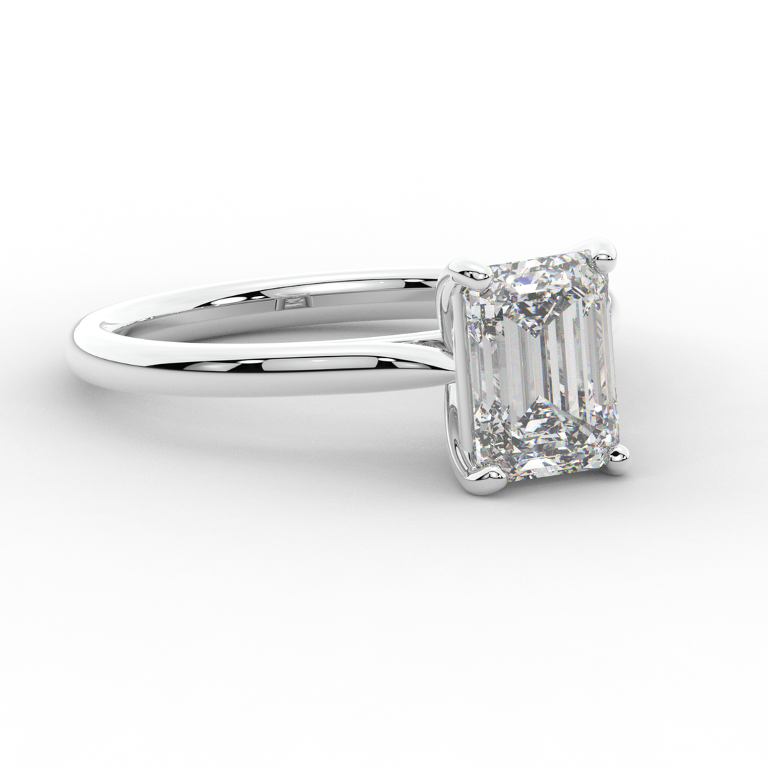 2.00CT EMERALD CUT LAB DIAMOND SOLITAIRE ENGAGEMENT RING - Nazarelle
