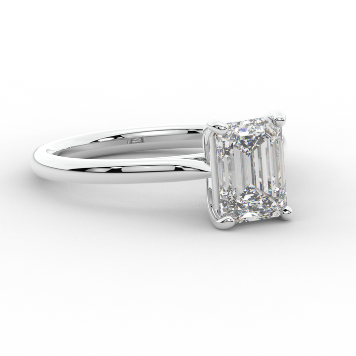 2.00CT EMERALD CUT LAB DIAMOND SOLITAIRE ENGAGEMENT RING - Nazarelle