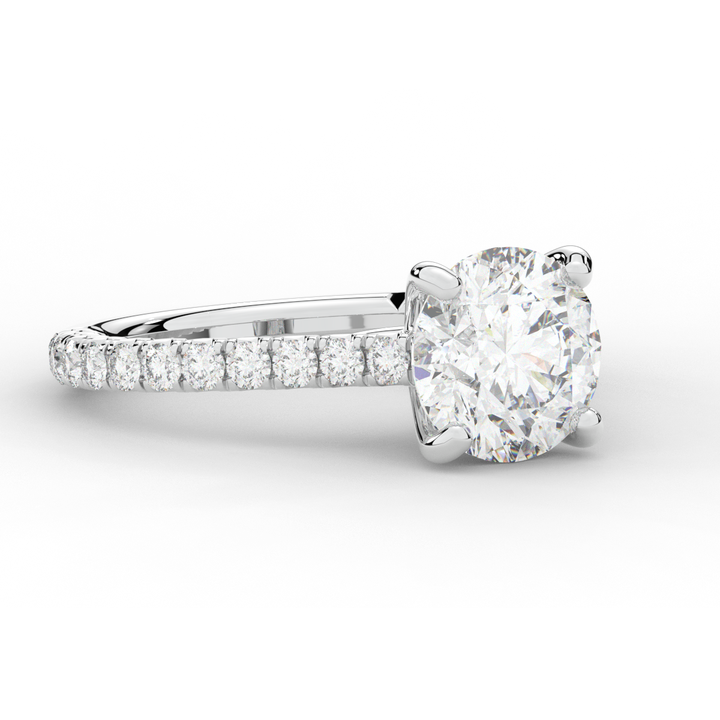 2.40CT.TW ROUND LAB DIAMOND ENGAGEMENT RING - Nazarelle