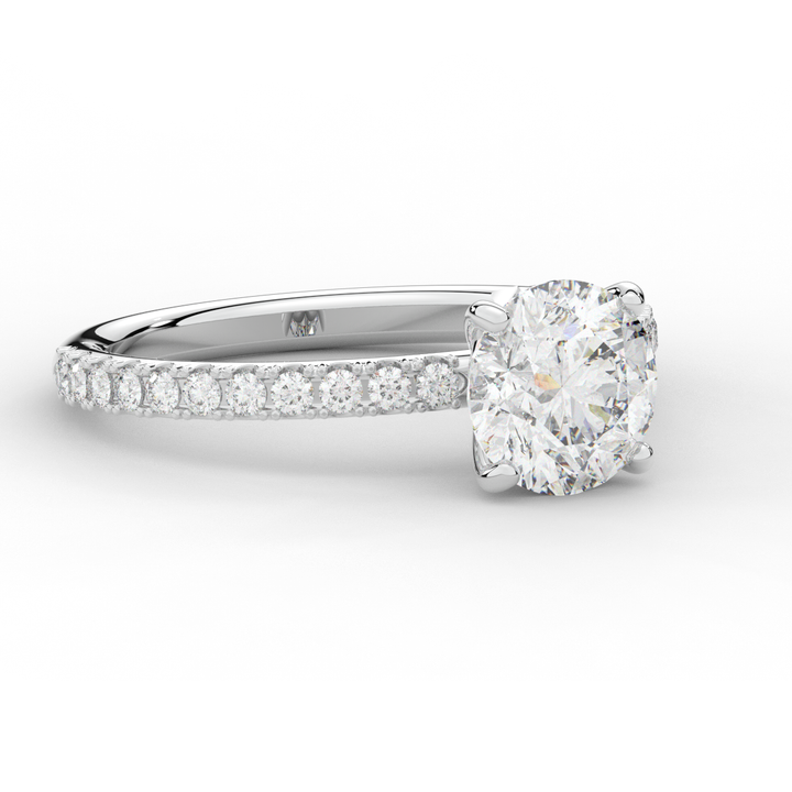 1.75CT.TW ROUND LAB DIAMOND SOLITAIRE ENGAGEMENT RING - Nazarelle