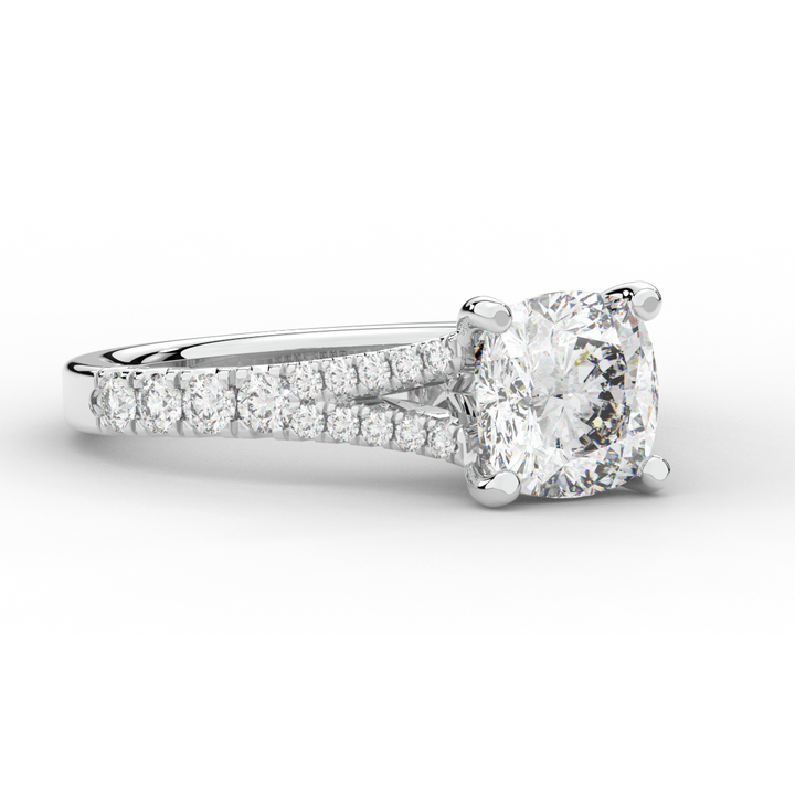 2.45CT.TW CUSHION LAB DIAMOND ENGAGEMENT RING - Nazarelle