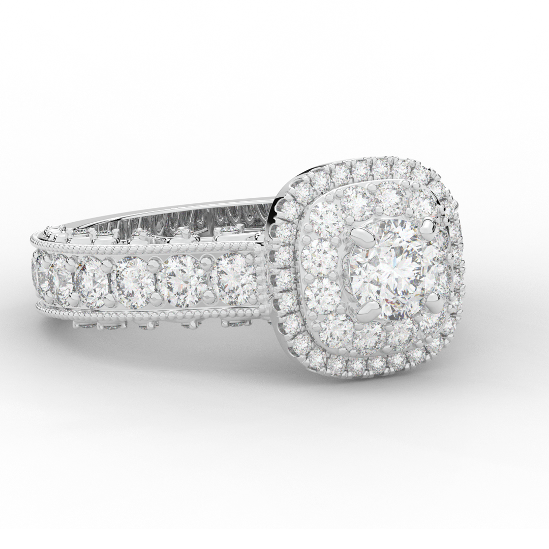 2.30CT.TW ROUND LAB DIAMOND ENGAGEMENT RING - Nazarelle
