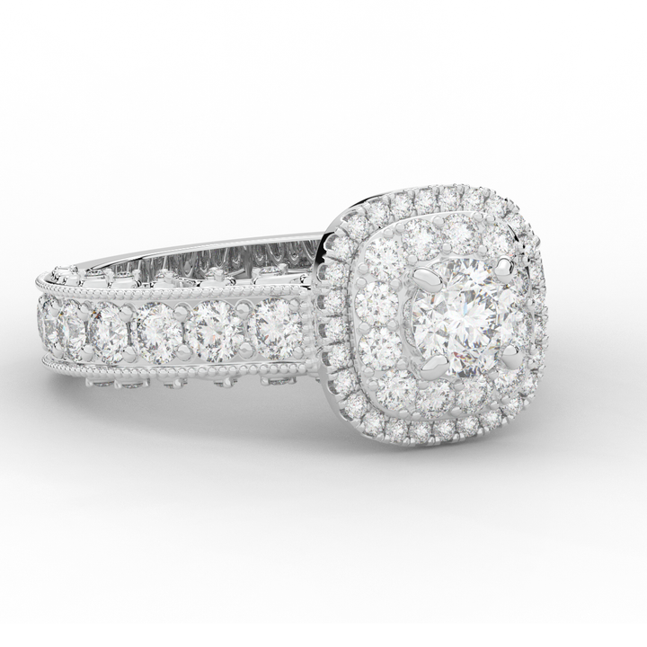 2.30CT.TW ROUND LAB DIAMOND ENGAGEMENT RING - Nazarelle