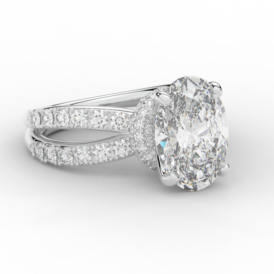 6.25CT.TW OVAL LAB DIAMOND ENGAGEMENT RING