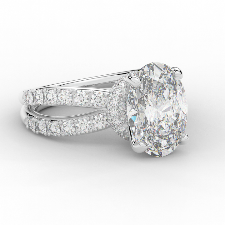6.25CT.TW OVAL LAB DIAMOND ENGAGEMENT RING