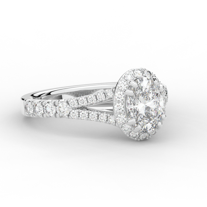 1.60CT.TW OVAL LAB DIAMOND ENGAGEMENT RING - Nazarelle