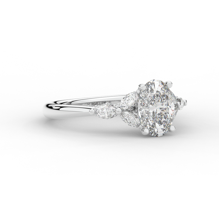 2.00CT.TW OVAL LAB DIAMOND ENGAGEMENT RING - Nazarelle