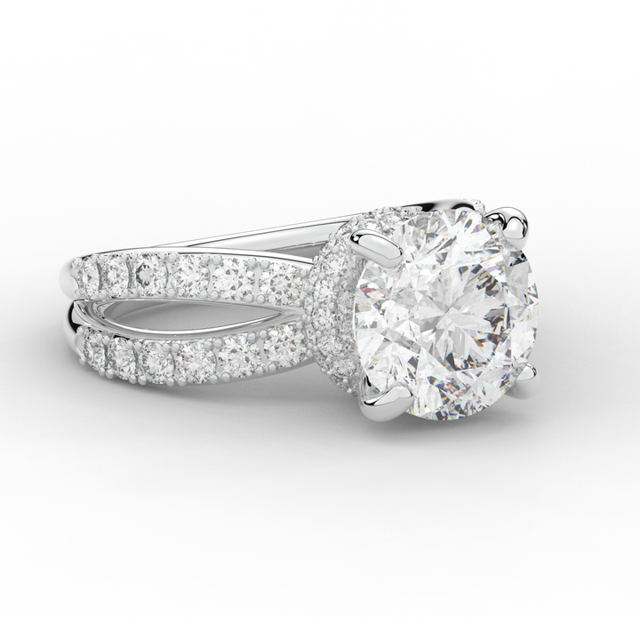 6.25CT.TW ROUND LAB DIAMOND ENGAGEMENT RING - Nazarelle