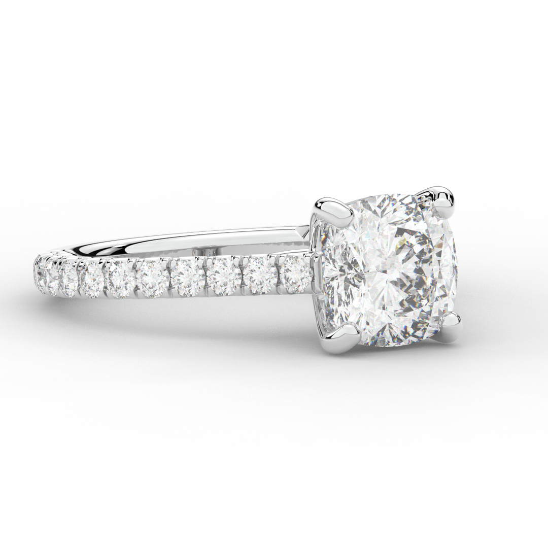 2.40CT.TW CUSHION LAB DIAMOND ENGAGEMENT RING - Nazarelle