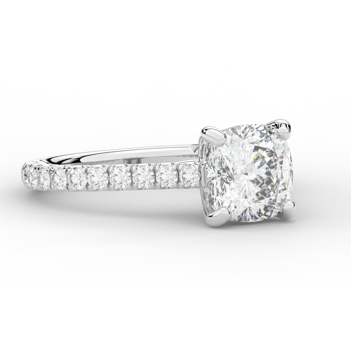2.40CT.TW CUSHION LAB DIAMOND ENGAGEMENT RING - Nazarelle