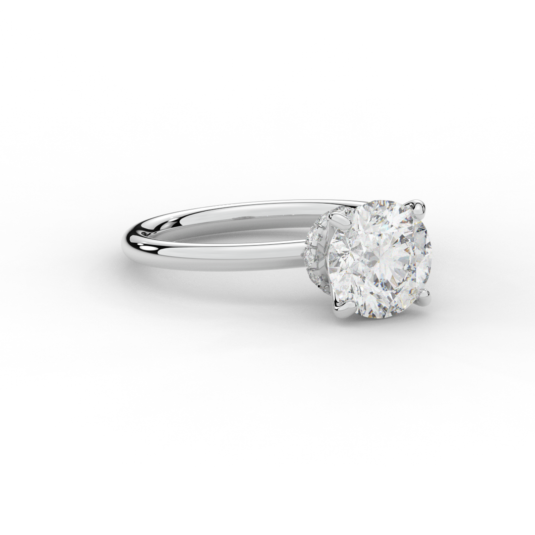 2.05CT.TW ROUND LAB DIAMOND SOLITAIRE ENGAGEMENT RING - Nazarelle