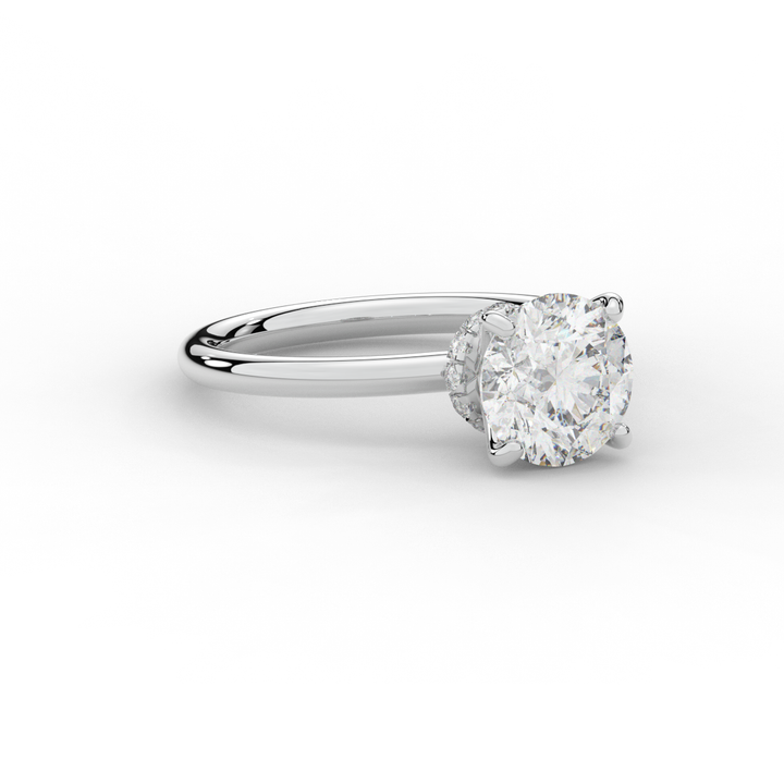 2.05CT.TW ROUND LAB DIAMOND SOLITAIRE ENGAGEMENT RING - Nazarelle