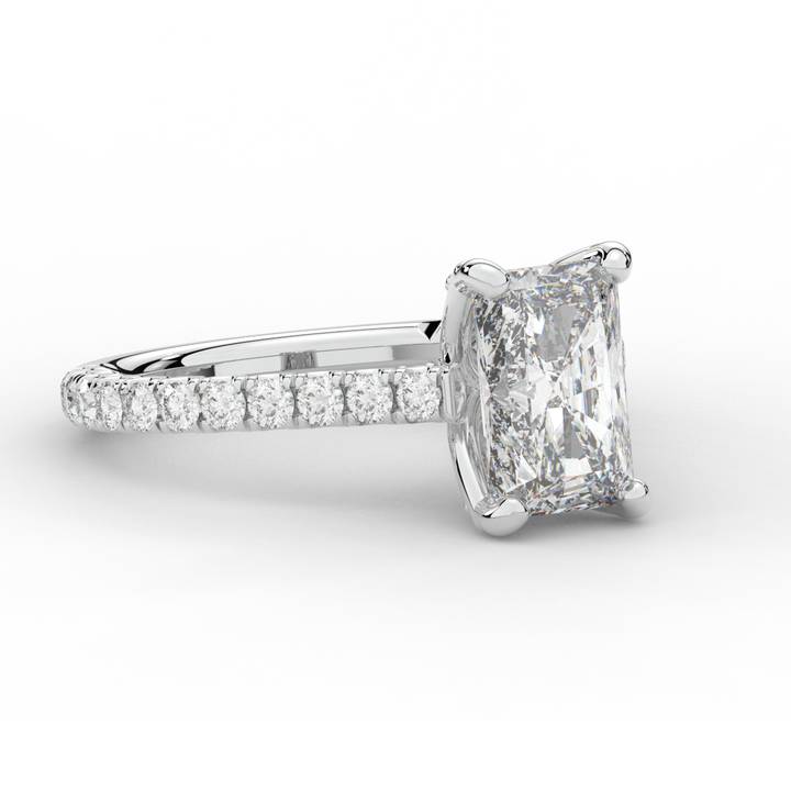 2.70CT.TW RADIANT LAB DIAMOND SOLITAIRE ENGAGEMENT RING - Nazarelle