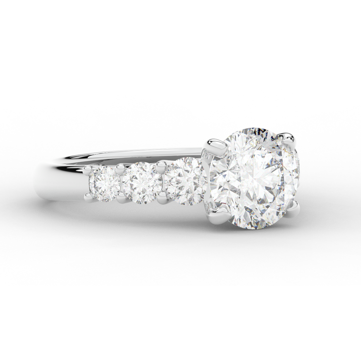 3.00CT.TW ROUND LAB DIAMOND  ENGAGEMENT RING - Nazarelle