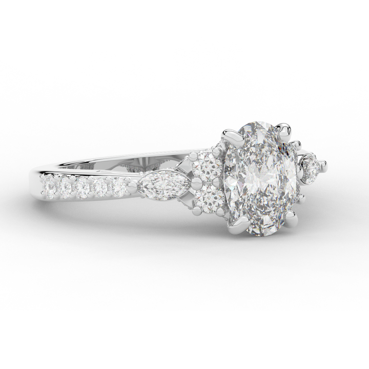 1.35CT.TW OVAL LAB DIAMOND ENGAGEMENT RING - Nazarelle