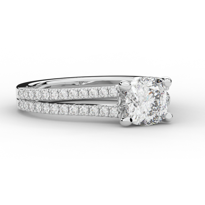 1.90CT.TW CUSHION LAB DIAMOND SOLITAIRE ENGAGEMENT RING - Nazarelle