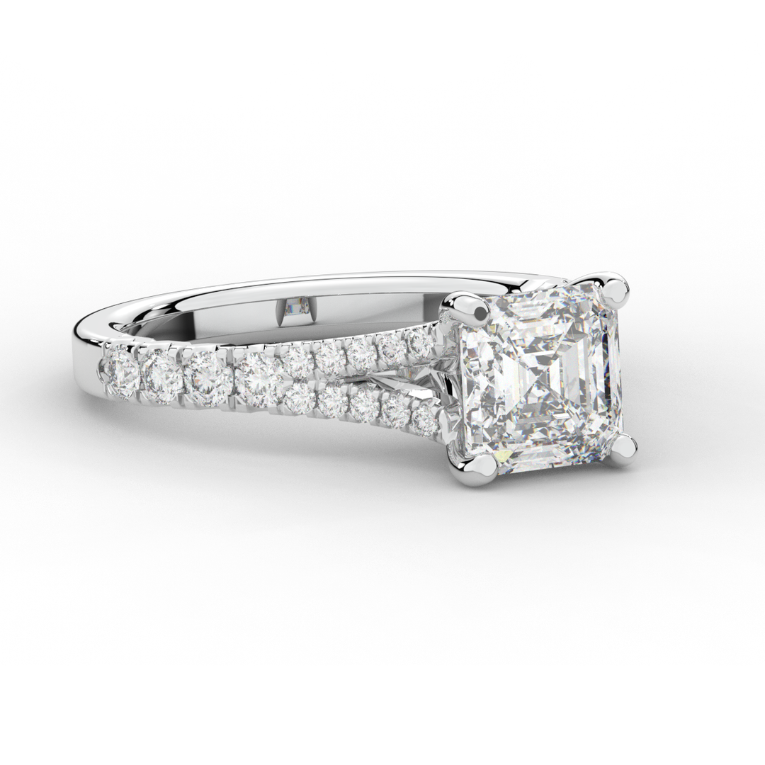 2.45CT.TW ASSCHER LAB DIAMOND ENGAGEMENT RING - Nazarelle