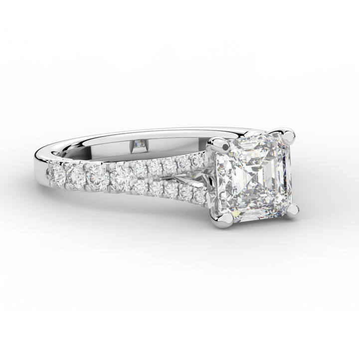 2.45CT.TW ASSCHER LAB DIAMOND ENGAGEMENT RING - Nazarelle