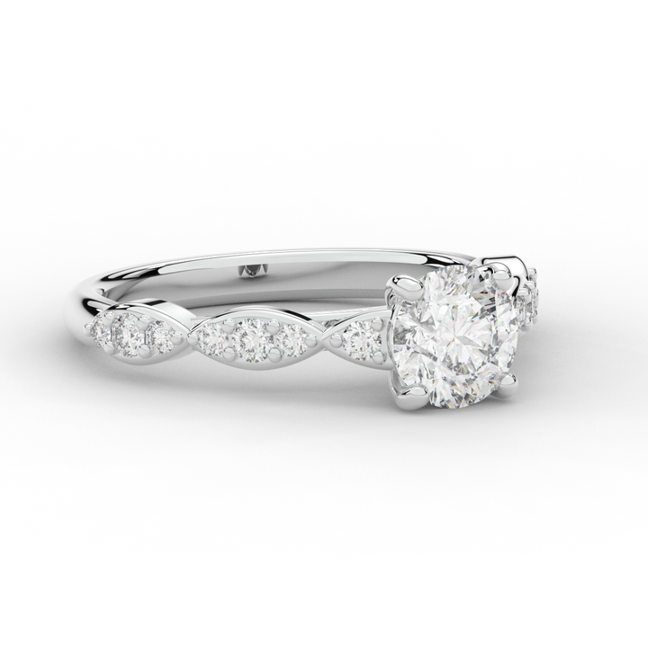 1.20CT.TW ROUND LAB DIAMOND SOLITAIRE ENGAGEMENT RING - Nazarelle