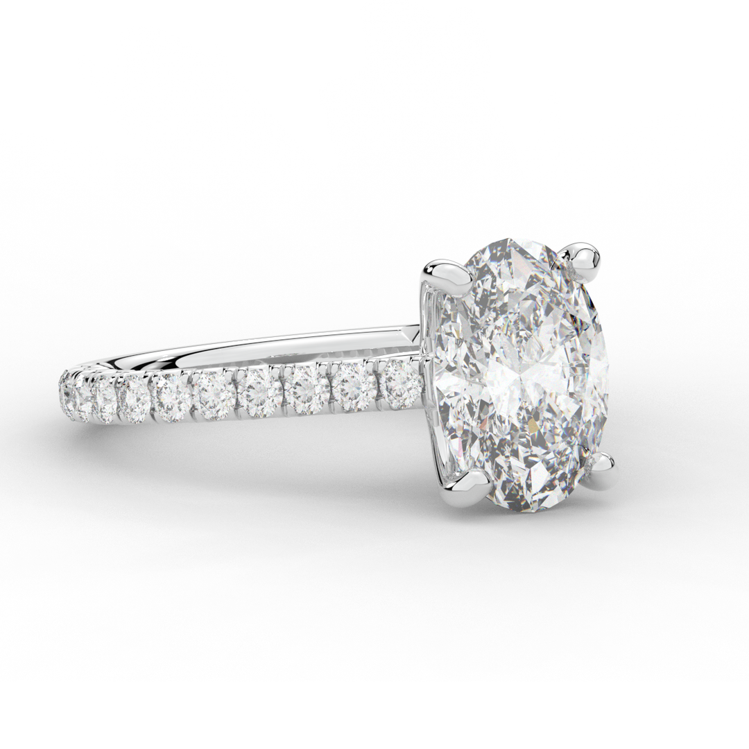 2.40CT.TW OVAL LAB DIAMOND ENGAGEMENT RING - Nazarelle