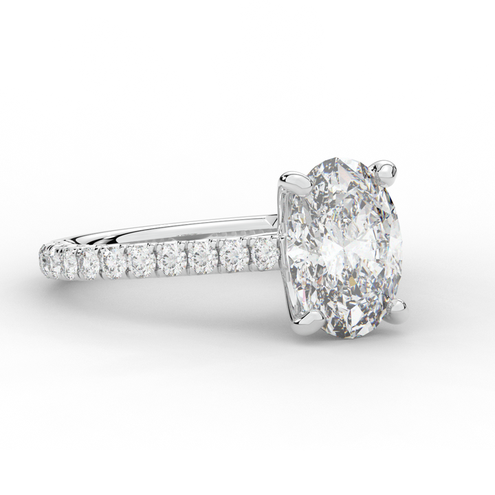 2.40CT.TW OVAL LAB DIAMOND ENGAGEMENT RING - Nazarelle