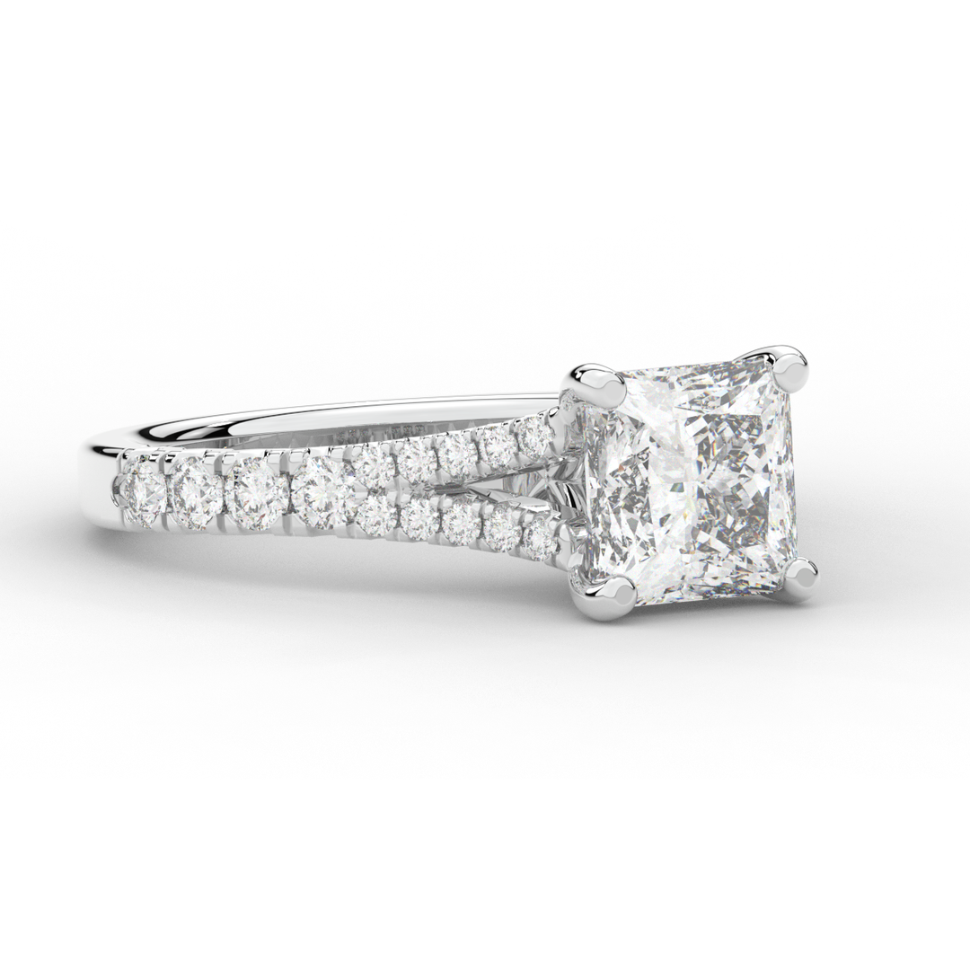 2.45CT.TW PRINCESS LAB DIAMOND ENGAGEMENT RING - Nazarelle