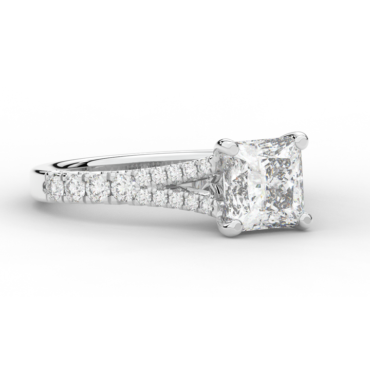 2.45CT.TW PRINCESS LAB DIAMOND ENGAGEMENT RING - Nazarelle