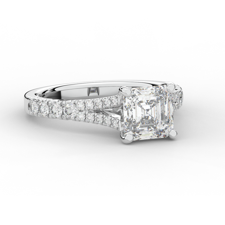 2.45CT.TW ASSCHER LAB DIAMOND ENGAGEMENT RING - Nazarelle