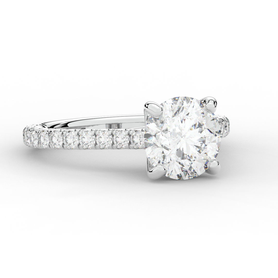 2.40CT.TW ROUND LAB DIAMOND ENGAGEMENT RING - Nazarelle