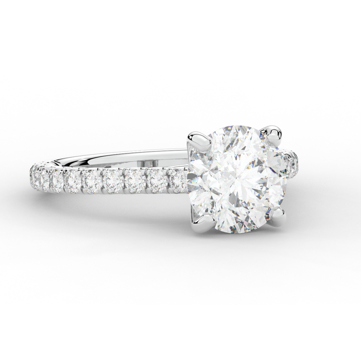 2.40CT.TW ROUND LAB DIAMOND ENGAGEMENT RING - Nazarelle