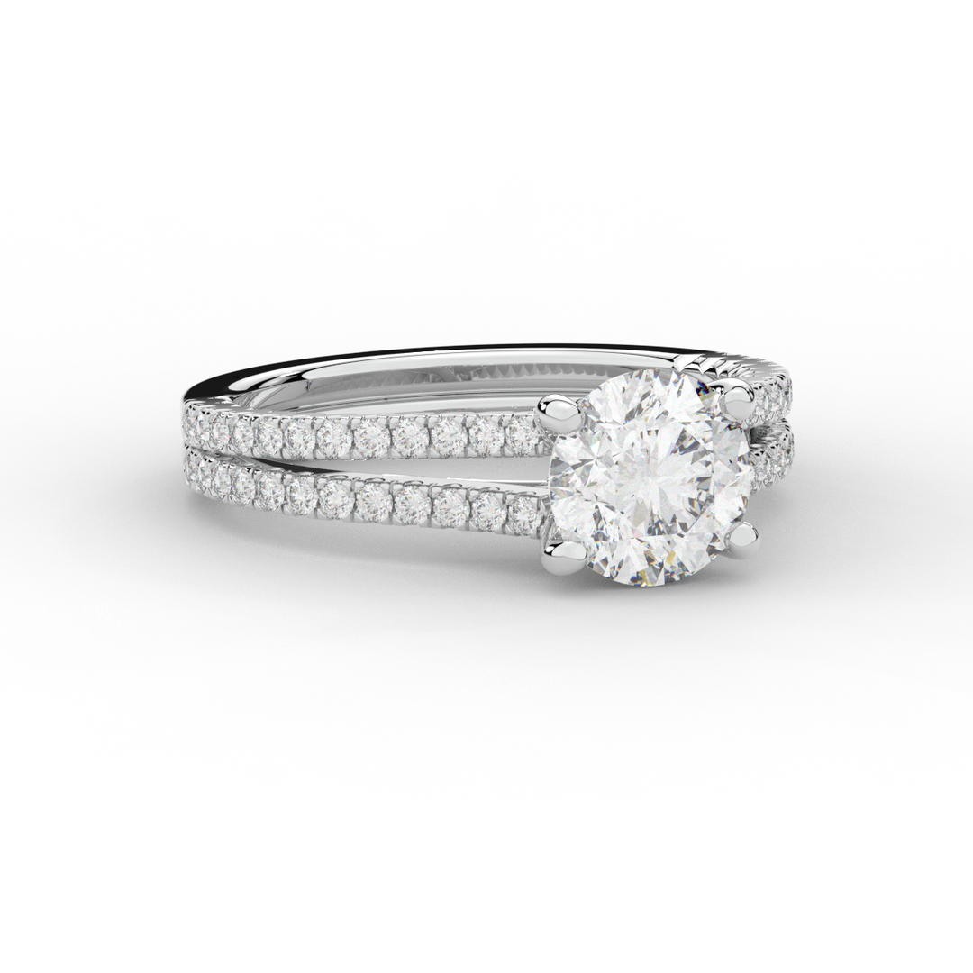 1.90CT.TW ROUND LAB DIAMOND SOLITAIRE ENGAGEMENT RING - Nazarelle