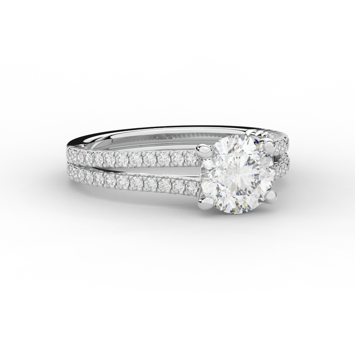 1.90CT.TW ROUND LAB DIAMOND SOLITAIRE ENGAGEMENT RING - Nazarelle