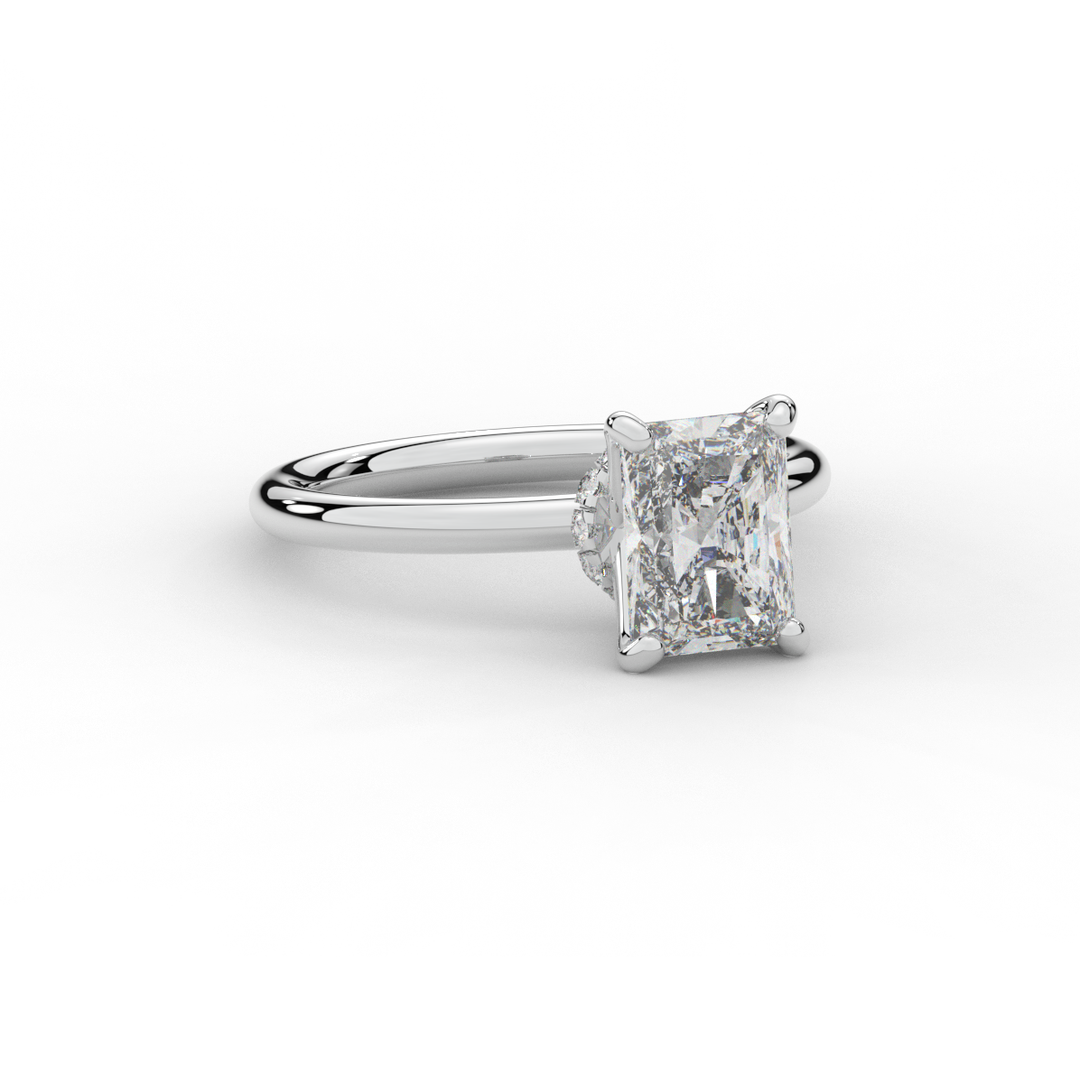 2.05CT.TW RADIANT LAB DIAMOND SOLITAIRE ENGAGEMENT RING - Nazarelle