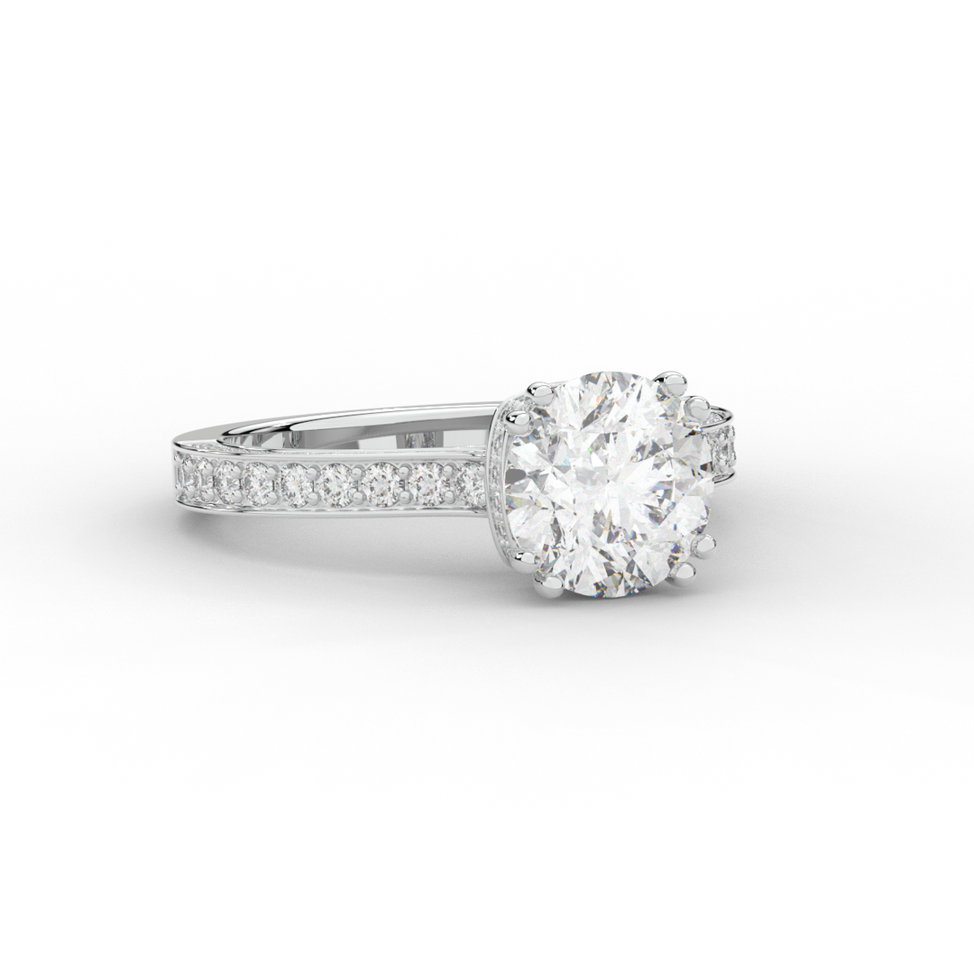 2.60CT.TW ROUND LAB DIAMOND SOLITAIRE ENGAGEMENT RING - Nazarelle