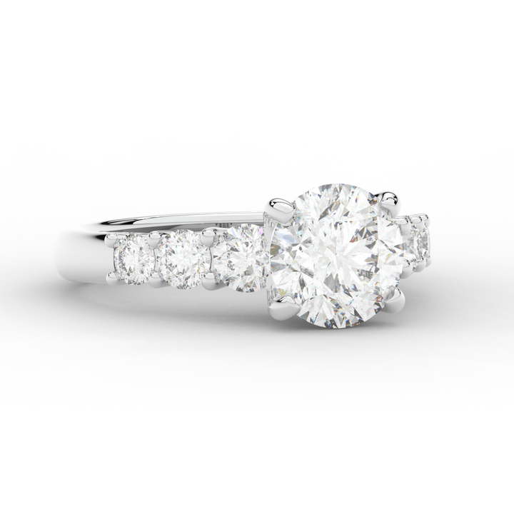 3.00CT.TW ROUND LAB DIAMOND  ENGAGEMENT RING - Nazarelle