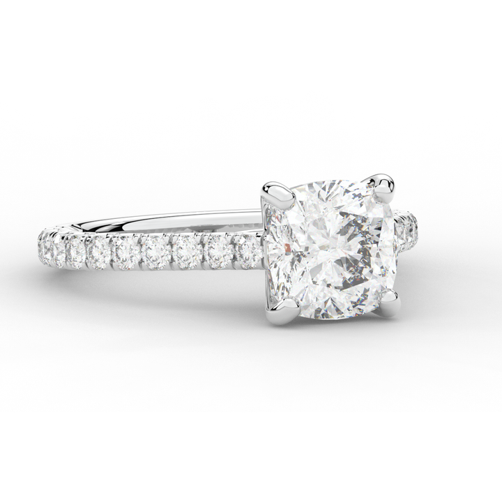 2.40CT.TW CUSHION LAB DIAMOND ENGAGEMENT RING - Nazarelle