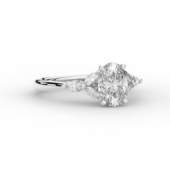2.00CT.TW OVAL LAB DIAMOND ENGAGEMENT RING - Nazarelle