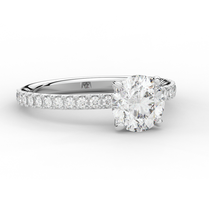 1.75CT.TW ROUND LAB DIAMOND SOLITAIRE ENGAGEMENT RING - Nazarelle