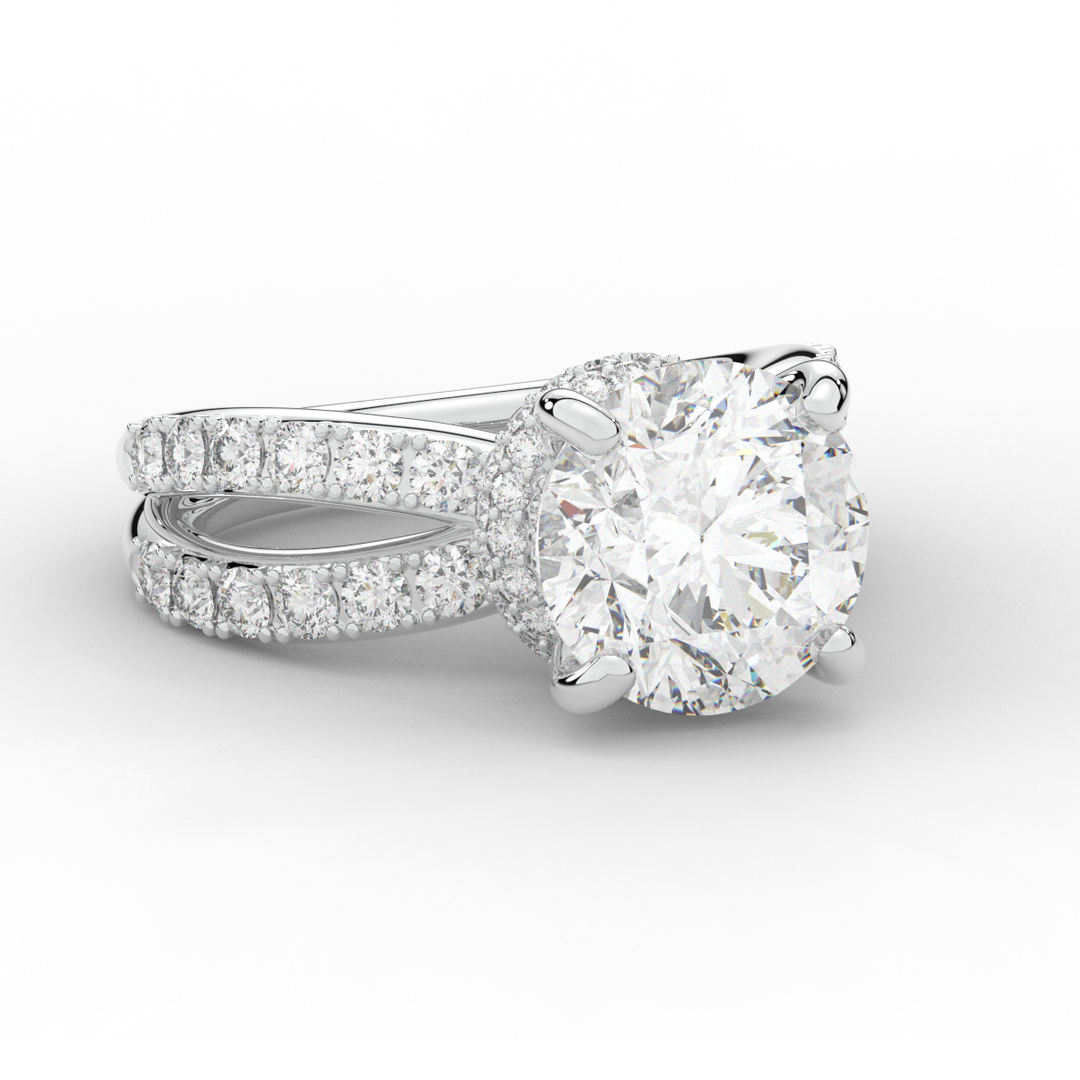 6.25CT.TW ROUND LAB DIAMOND ENGAGEMENT RING - Nazarelle