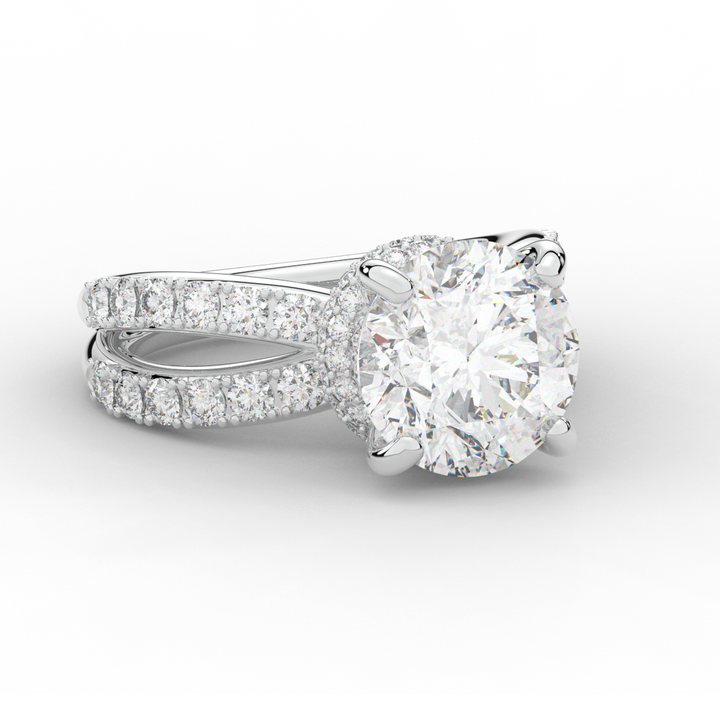 6.25CT.TW ROUND LAB DIAMOND ENGAGEMENT RING - Nazarelle