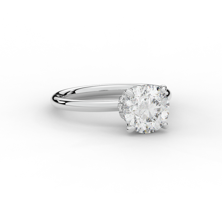 2.05CT.TW ROUND LAB DIAMOND SOLITAIRE ENGAGEMENT RING - Nazarelle