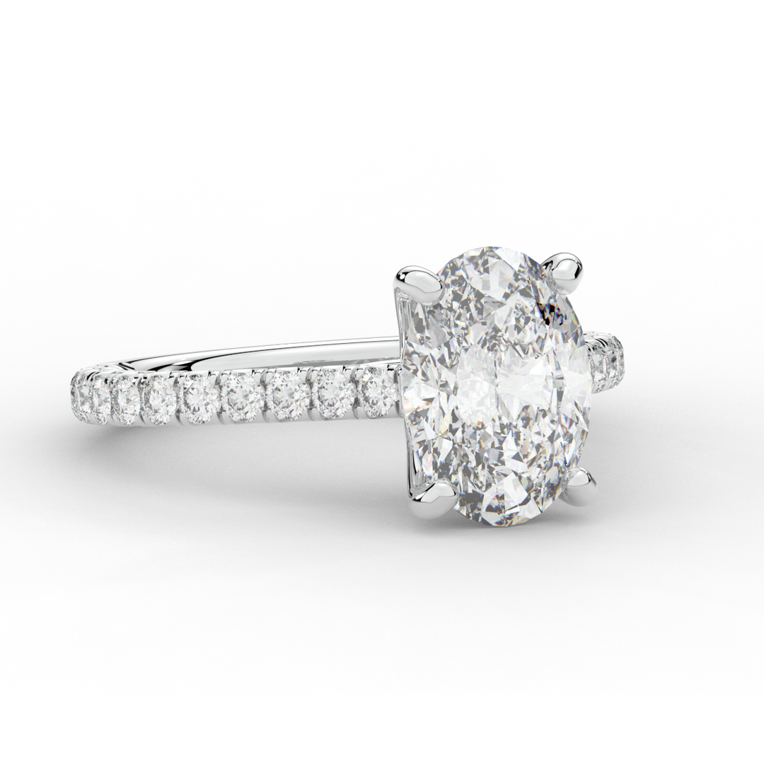 2.40CT.TW OVAL LAB DIAMOND ENGAGEMENT RING - Nazarelle