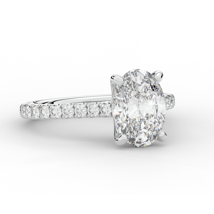 2.40CT.TW OVAL LAB DIAMOND ENGAGEMENT RING - Nazarelle