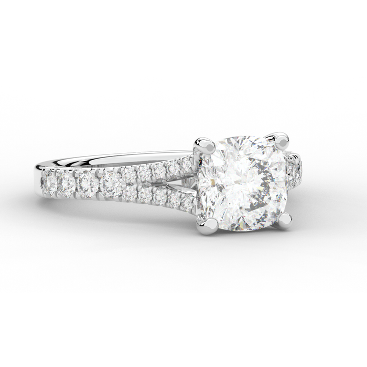 2.45CT.TW CUSHION LAB DIAMOND ENGAGEMENT RING - Nazarelle