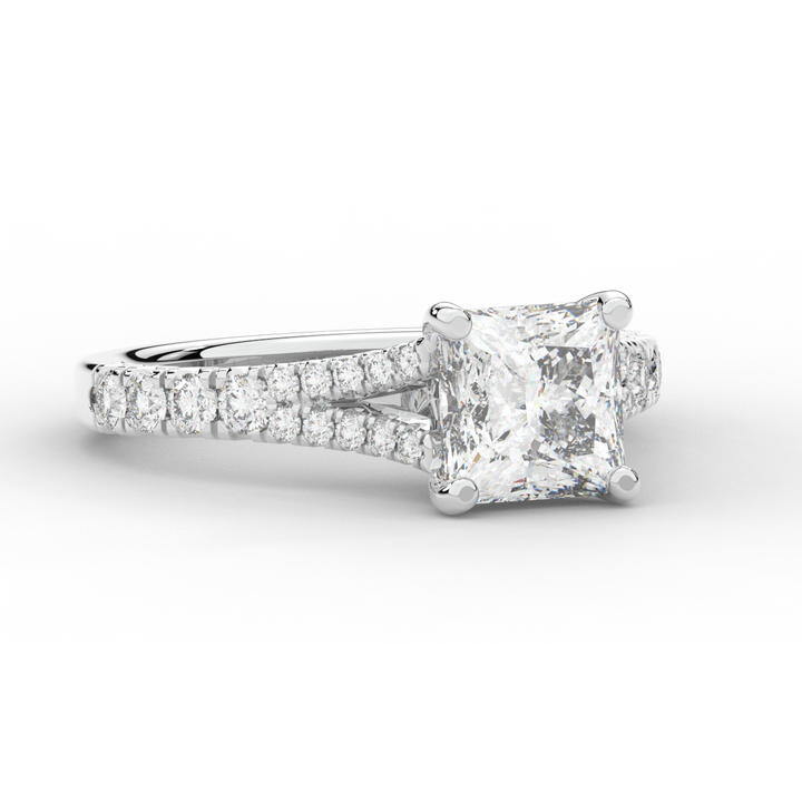 2.45CT.TW PRINCESS LAB DIAMOND ENGAGEMENT RING - Nazarelle