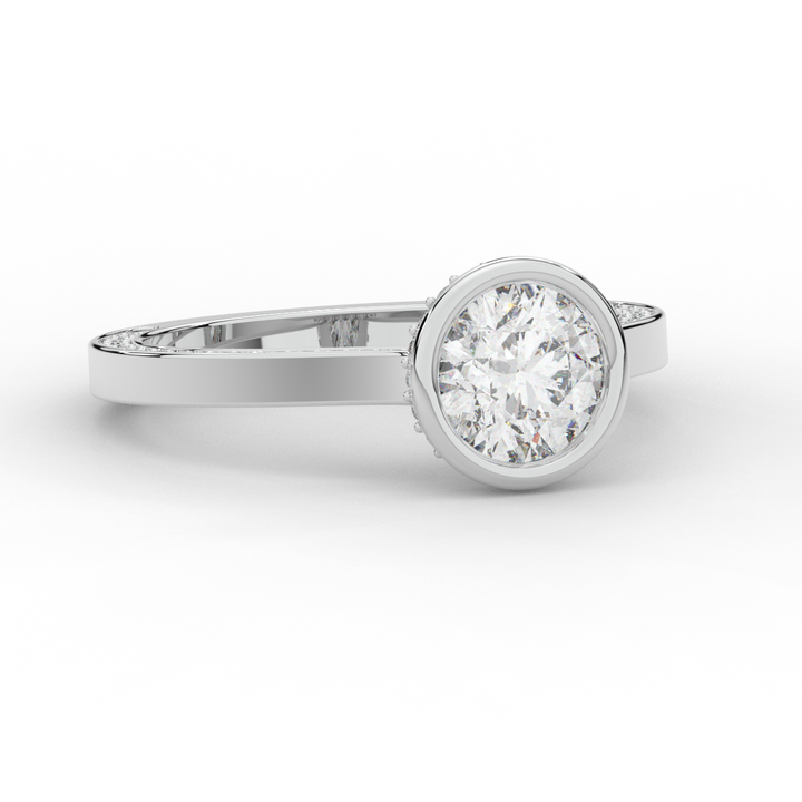 1.40CT.TW ROUND LAB DIAMOND SOLITAIRE ENGAGEMENT RING - Nazarelle