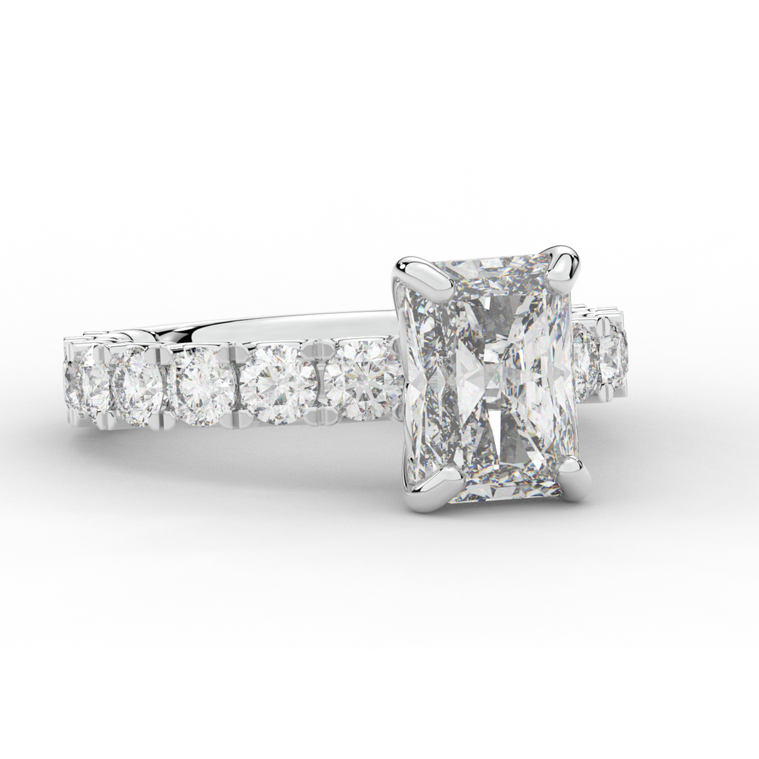 4.35CT.TW RADIANT LAB DIAMOND ENGAGEMENT RING - Nazarelle