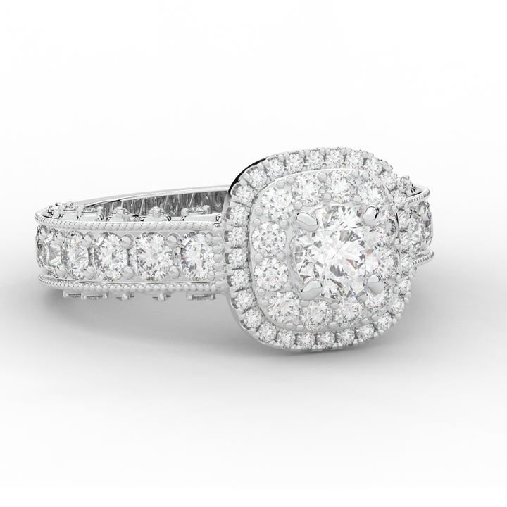 2.30CT.TW ROUND LAB DIAMOND ENGAGEMENT RING - Nazarelle