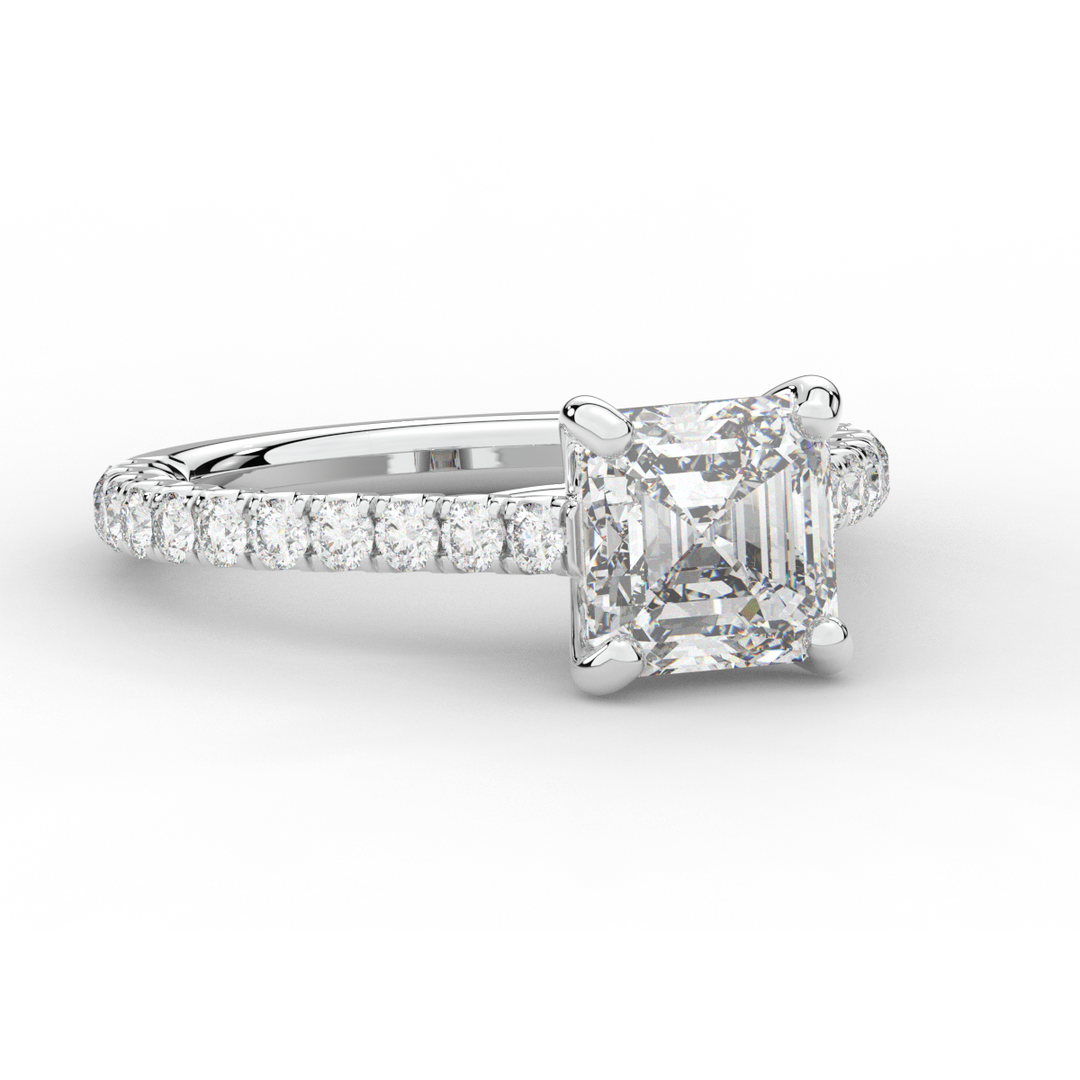 2.40CT.TW ASSCHER LAB DIAMOND ENGAGEMENT RING - Nazarelle